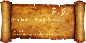 Portner Jonatán névjegykártya